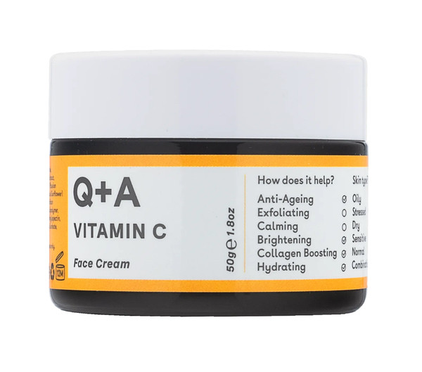 Крем для обличчя, що освітлює вітамін C Q+A Vitamin C Radiance Face Cream 50 мл
