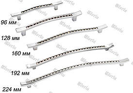 Ручки EVEREST TASLI хром із кристалами