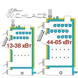 Котел твердопаливний Wichlacz (Вихлач) GK-1 - 65 кВт тривалого горіння з автоматикою і вентилятором, фото 9