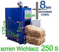 КОТЕЛ WICHLACZ (ВІХЛАЧ) GKS 250 КВТ НА ТЮКАХ СОЛОМИ, ДРОВАХ, ВУГІЛЛІ