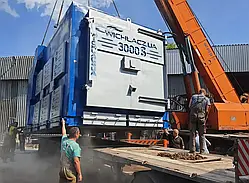 КОТЕЛ WICHLACZ (ВІХЛАЧ) GKS 2500 КВТ НА КРУГЛИХ ТЮКАХ СОЛОМИ