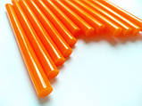 Термоклей тонкий ОРАНЖЕВИЙ діам.-7 мм, довжина 100 мм, фото 2