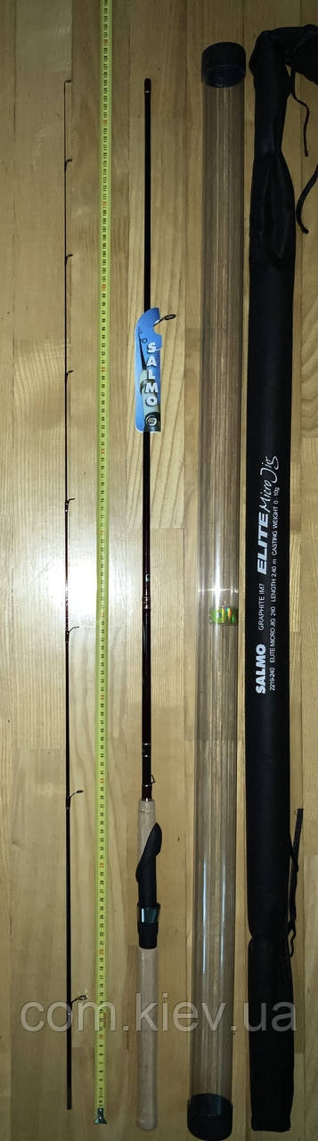 Легкий ультралайт швидкого ладу, на мікро джиг, Спінінг Elite Micro Jig 2.4 м Salmo (0-10 г) у тубусі, фото 1