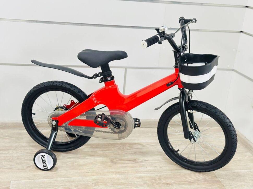 Дитячий велосипед Maraton M02 12" з додатковими колесами, регулюється сидіння та кермо від 2х років