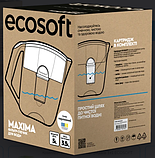 Великий Фільтр-глечик Білий з 4 шт. картриджів для очищення води Ecosoft Maxima (5 літрів загальний об'єм) FMVMAXIMAWECO, фото 9