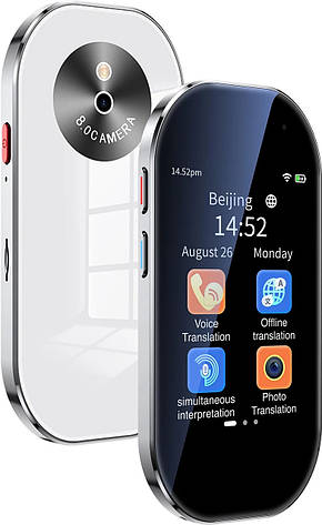 Електронний смарт перекладач голосовий Smart Translator D6 ChatGPT Нейронний переклад офлайн мови 19 офлайн 144 онлайн, Білий