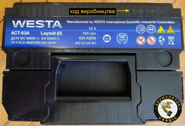 дата виробництва Westa