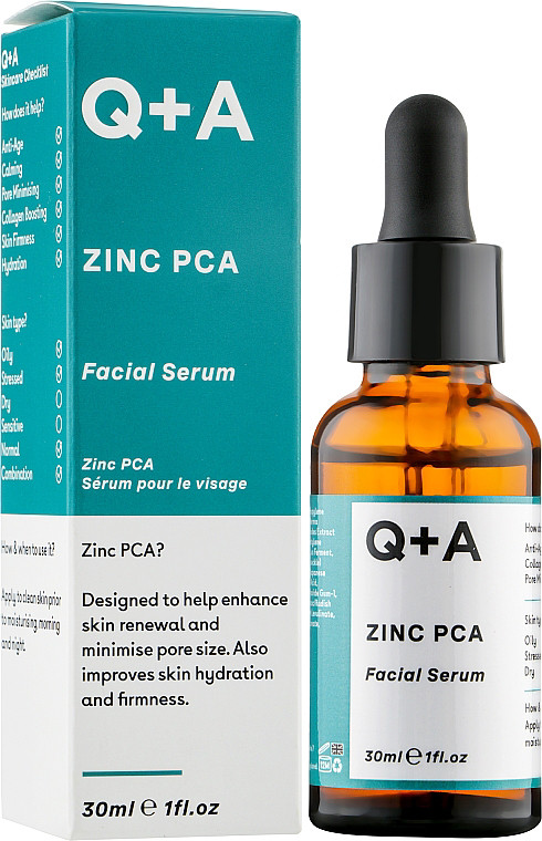 Сироватка для обличчя з цинком Q+A Zinc PCA Facial Serum 30ml