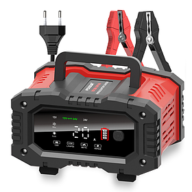 Зарядний пристрій FOXSUR FPT-200 12V/20А – 24V/10А для акумуляторів різних видів із LCD дисплеєм