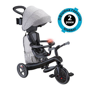 Дитячий велосипед Globber Explorer Trike 4in1 Deluxe Play Black-Grey (чорно-сірий)