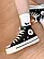 Жіночі високі кеди чорні з білим Converse All Star на платформі (KN2), фото 5