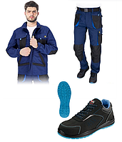 Комплект защитный рабочий, спецодежда: куртка и штани + рабочая обувь