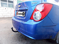 Фаркоп Chevrolet Aveo T300 2011- (Шевроле Авео Т300 седан) без підрізу бампера