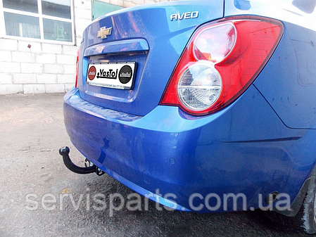 Фаркоп Chevrolet Aveo T300 2011- (Шевроле Авео Т300 седан) без підрізу бампера, фото 1