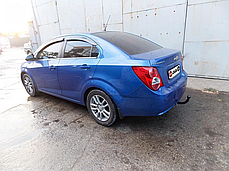 Фаркоп Chevrolet Aveo T300 2011- (Шевроле Авео Т300 седан) без підрізу бампера, фото 4