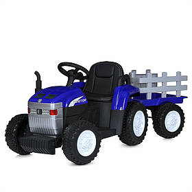 Дитячий трактор з мотором Bambi M 6038EBLR, 2х45W, з причепом