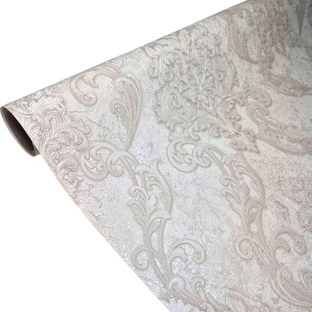 Шпалери вінілові 10 × 1,06 м Слов’янські шпалери 8684-06, бежеві, для вітальні, спальні, коридору, фото 1