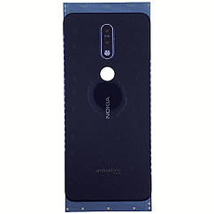 Задня кришка Nokia 7.1 TA-1100 TA-1095  (синя оригінал Китай зі склом камери)