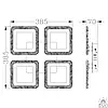 Керована світлодіодна LED люстра Esllse ROOM ICE RGB 70W 4S бiла 385×75мм з пультом і додатком для смартфону APP, фото 8