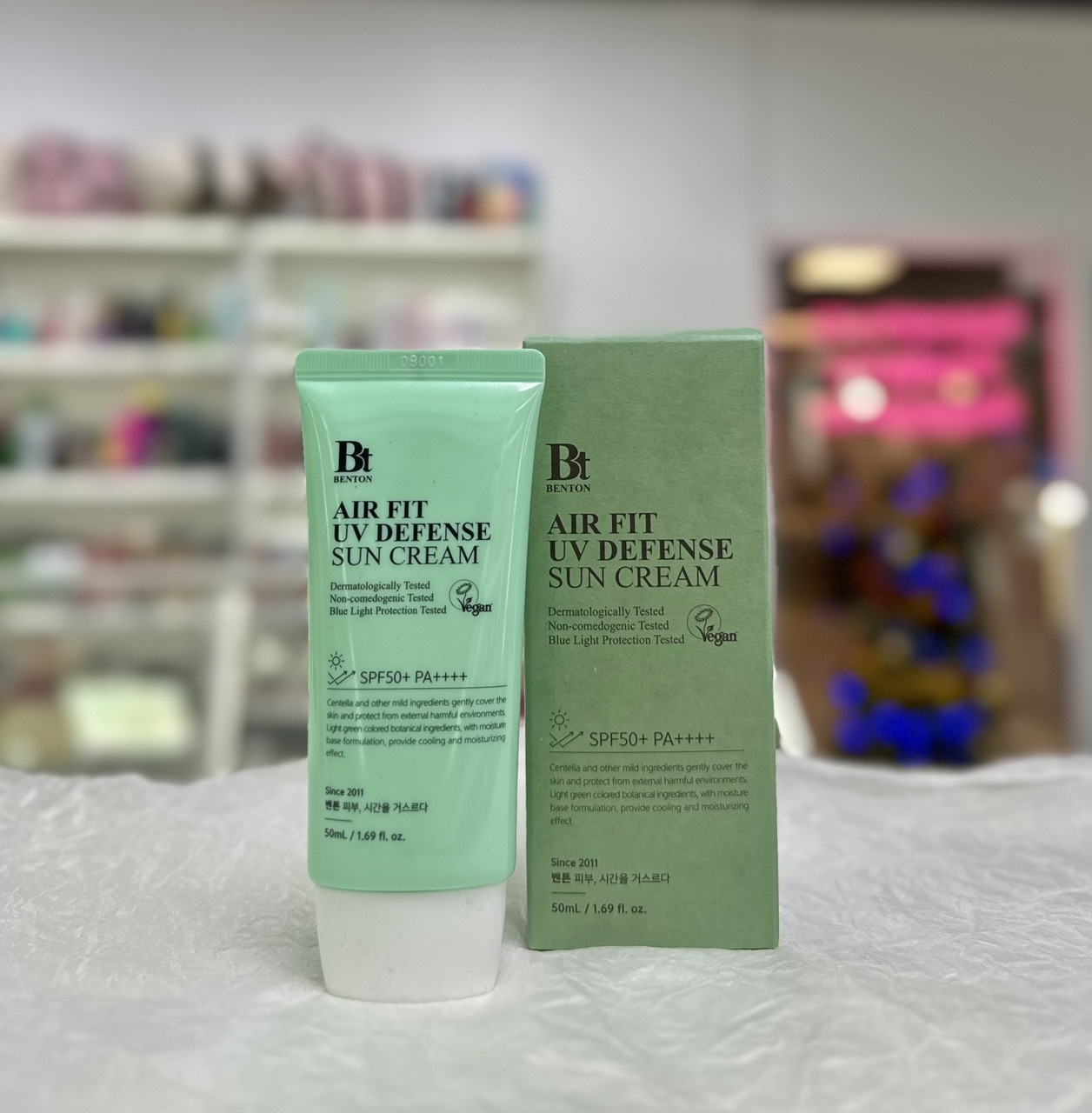 Сонцезахисний крем із центеллою Benton Air Fit UV defense Sun Cream SPF50+/PA++++ 50 мл
