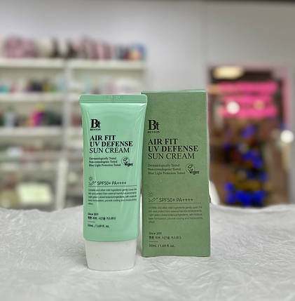 Сонцезахисний крем із центеллою Benton Air Fit UV defense Sun Cream SPF50+/PA++++ 50 мл, фото 1