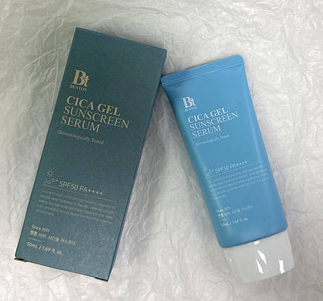 Зволожувальна сонцезахисна крем-сироватка з центелою Benton CICA Gel Sunscreen Serum SPF50+/ PA++++50 мл, фото 4