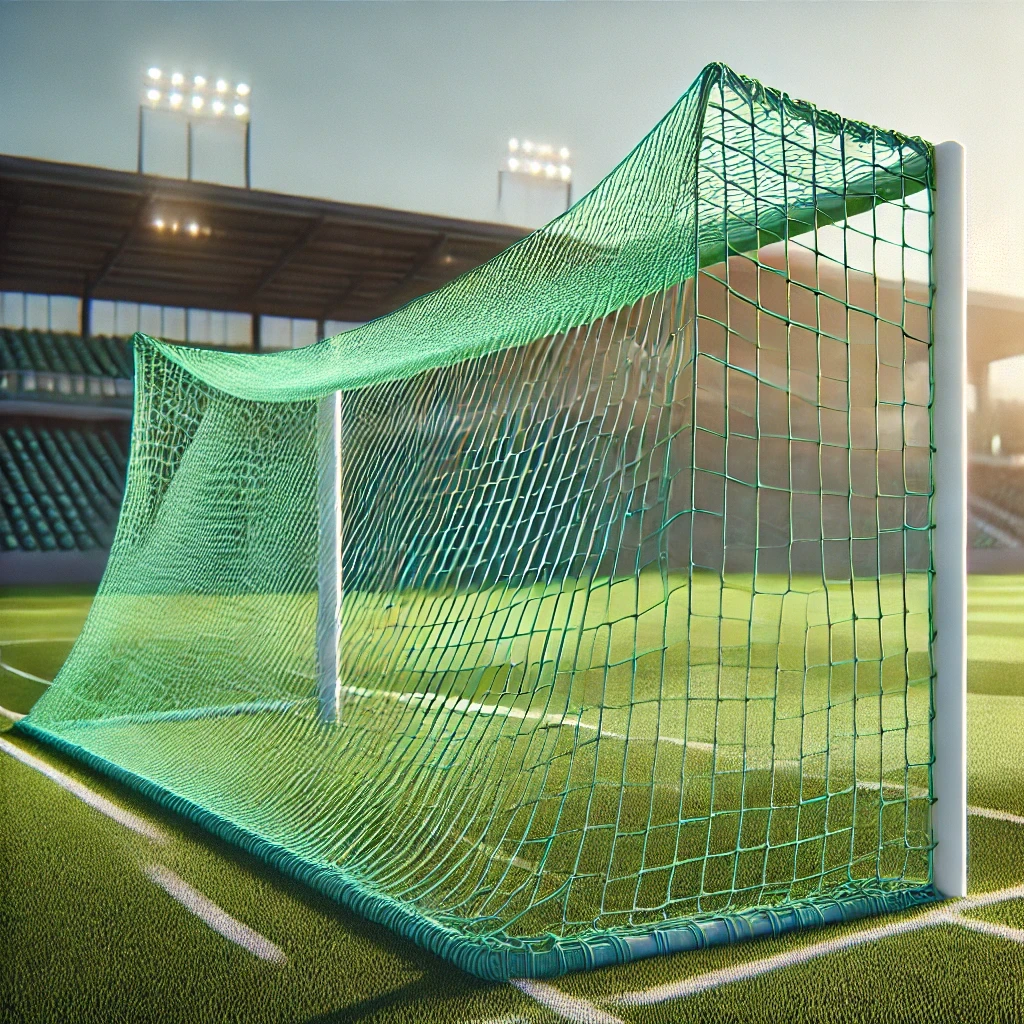 Безвузлова сітка для міні-футболу «ЄВРО СТАНДАРТ 1.1», зелена (2 шт. в комплекті) – для професійної гри, фото 1