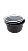 Контейнер чорний HF-4350 ПП на 350мл з кришкою (50шт), фото 2
