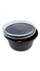 Контейнер чорний HF-4350 ПП на 350мл з кришкою (50шт), фото 3
