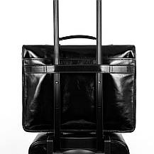 Шкіряний портфель італійський чоловічий — The Time Machine — чорний Time Resitance 5231101, фото 4