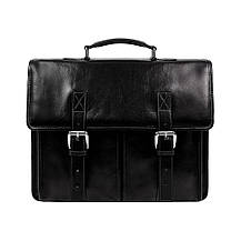 Шкіряний портфель італійський чоловічий — The Time Machine — чорний Time Resitance 5231101, фото 5