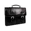 Шкіряний портфель італійський чоловічий — The Time Machine — чорний Time Resitance 5231101, фото 6