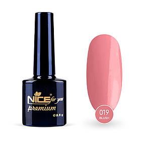 Гель-лак Nice for you Blush Premium №019 Нюдово-рожевий 8.5 г