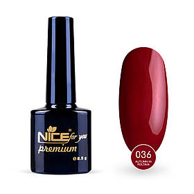 Гель-лак Nice for you Autumn in Poltava Premium №036 Кирпичний 8.5 г