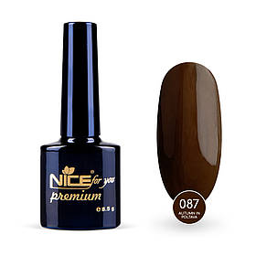 Гель-лак Nice for you Autumn in Poltava Premium №087 Каштановий 8.5 г