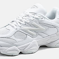 Кросівки New Balance 9060 total White Взуття жіноче Нью Беланс 9060 білі шкіра демісезон NB 9060, фото 5