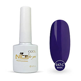 Гель-лак Nice for you Basic Cool 047-C Темно-фіолетовий 8.5 г