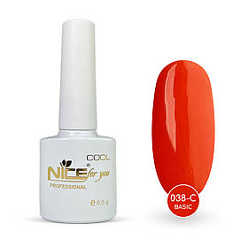 Гель-лак Nice for you Basic Cool 038-C Мандариновий 8.5 г