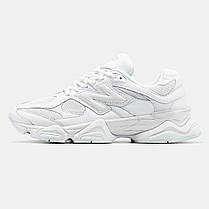 Кросівки New Balance 9060 total White Взуття жіноче Нью Беланс 9060 білі шкіра демісезон NB 9060, фото 6