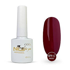 Гель-лак Nice for you Basic Cool 079-C Марсала 8.5 г