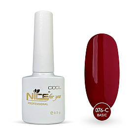 Гель-лак Nice for you Basic Cool 076-C Вишневий 8.5 г