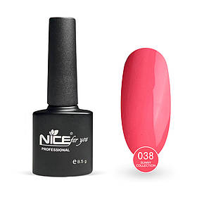 Гель-лак Nice for you Sunny Collection №038 Яскраво-рожевий 8.5 г