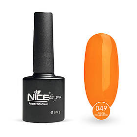 Гель-лак Nice for you Sunny Collection №049 Яскраво-помаранчевий 8.5 г