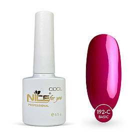 Гель-лак Nice for you Basic Сool 192-C Темна фуксія 8.5 г