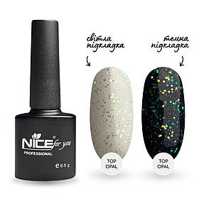 Топ з глітером Nice for you Opal Зелений з жовтим 8.5 г