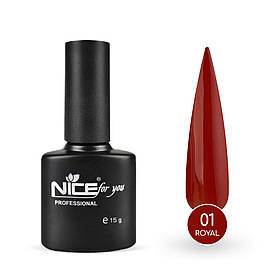 Гель-лак Nice for you Royal №01 Червоний 15 г