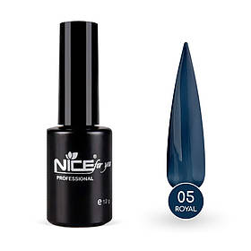 Гель-лак Nice for you Royal №05 Синьо-зелений 12 г