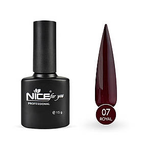 Гель-лак Nice for you Royal №07 Вишневий 15 г