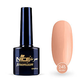 Гель-лак Nice for you Blush Premium №245 Бежево-персиковий 8.5 г