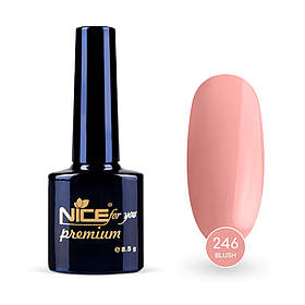 Гель-лак Nice for you Blush Premium №246 Пудрово-рожевий 8.5 г